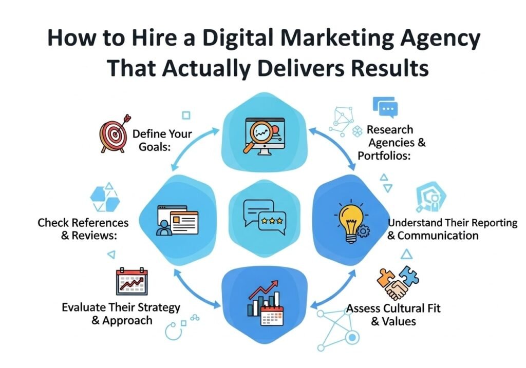 How To Hire A Digital Marketing Agency? Success in 5 Info 1 How to Hire a Digital Marketing Agency That Actually Delivers Results